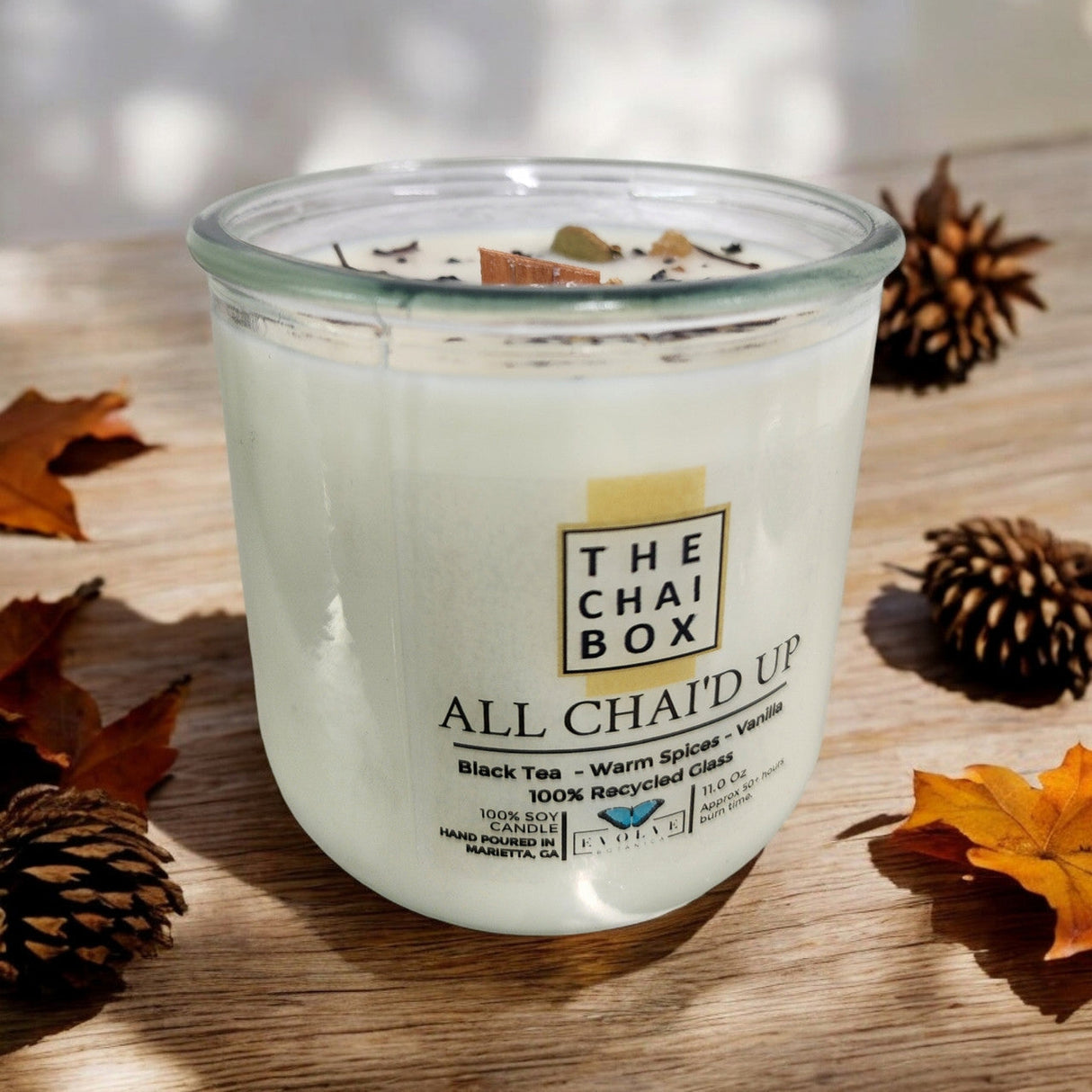 Rocks Candle - Chai (Wood Wick Gemstone Soy Candle) from Evolve Botanica