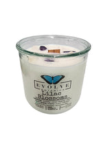 Rocks Candle - Lilac Blossoms (Wood Wick, Lepidolite Gemstone Soy Candle) from Evolve Botanica
