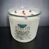 Rocks Candle - Midnight (Wood Wick, Super Seven Gemstone Soy Candle) from Evolve Botanica