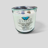 Rocks Candle - Sweater Weather (Wood Wick, Howlite (Patience, Peace), Labradorite (Shielding, Intuition), Sodalite (Nurturing, Awareness), Soy Candle) from Evolve Botanica
