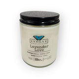 Classic 9oz Jam Jar Crystal Soy Candle - Lavender Love (Amethyst & Quartz) from Evolve Botanica