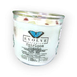 Rocks Candle - Heirloom Tomato (Wood Wick, Prehnite & Red Jasper, Soy Candle) from Evolve Botanica