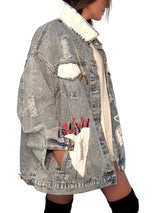 'Queen Mom' Painted Denim Jacket from Wren + Glory