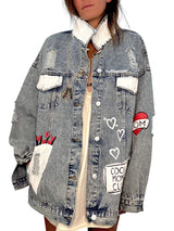 'Queen Mom' Painted Denim Jacket from Wren + Glory