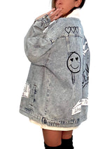 'Queen Mom' Painted Denim Jacket from Wren + Glory