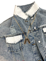 'Queen Mom' Painted Denim Jacket from Wren + Glory