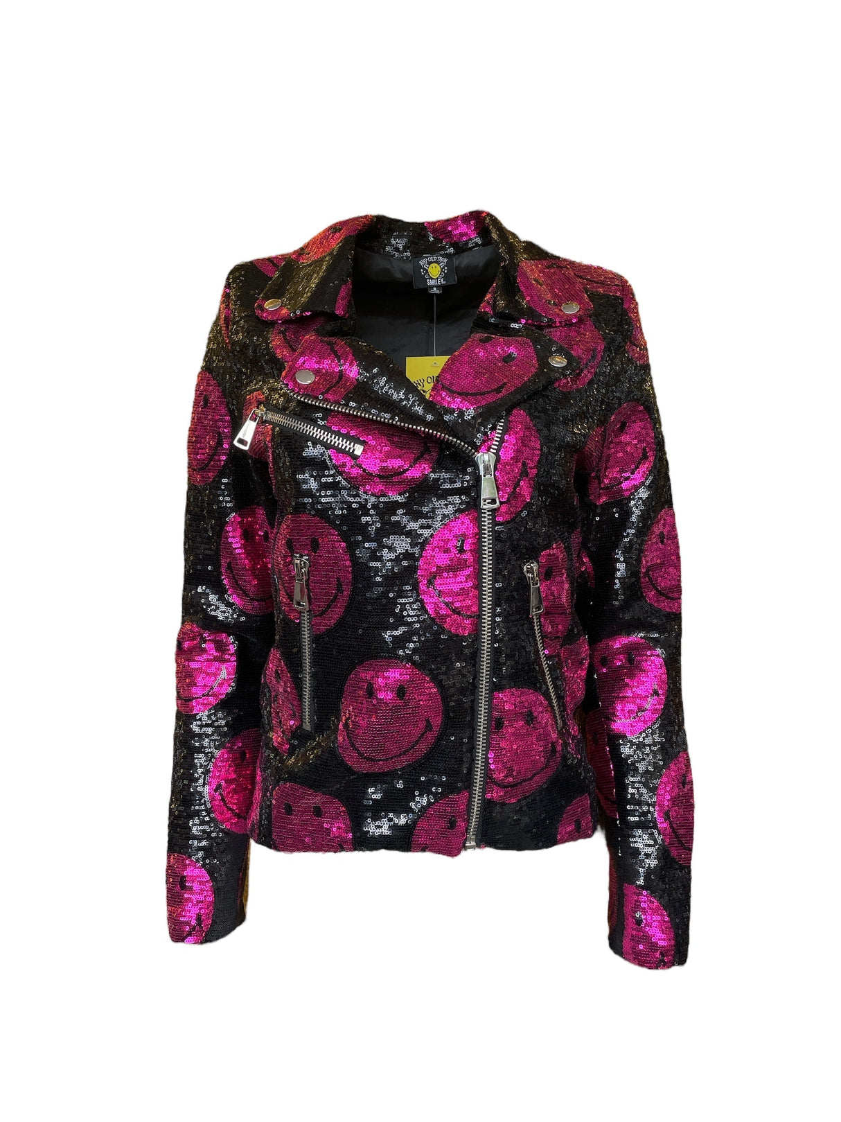 Any Old Iron x Smiley Pink Moto Jacket from Any Old Iron