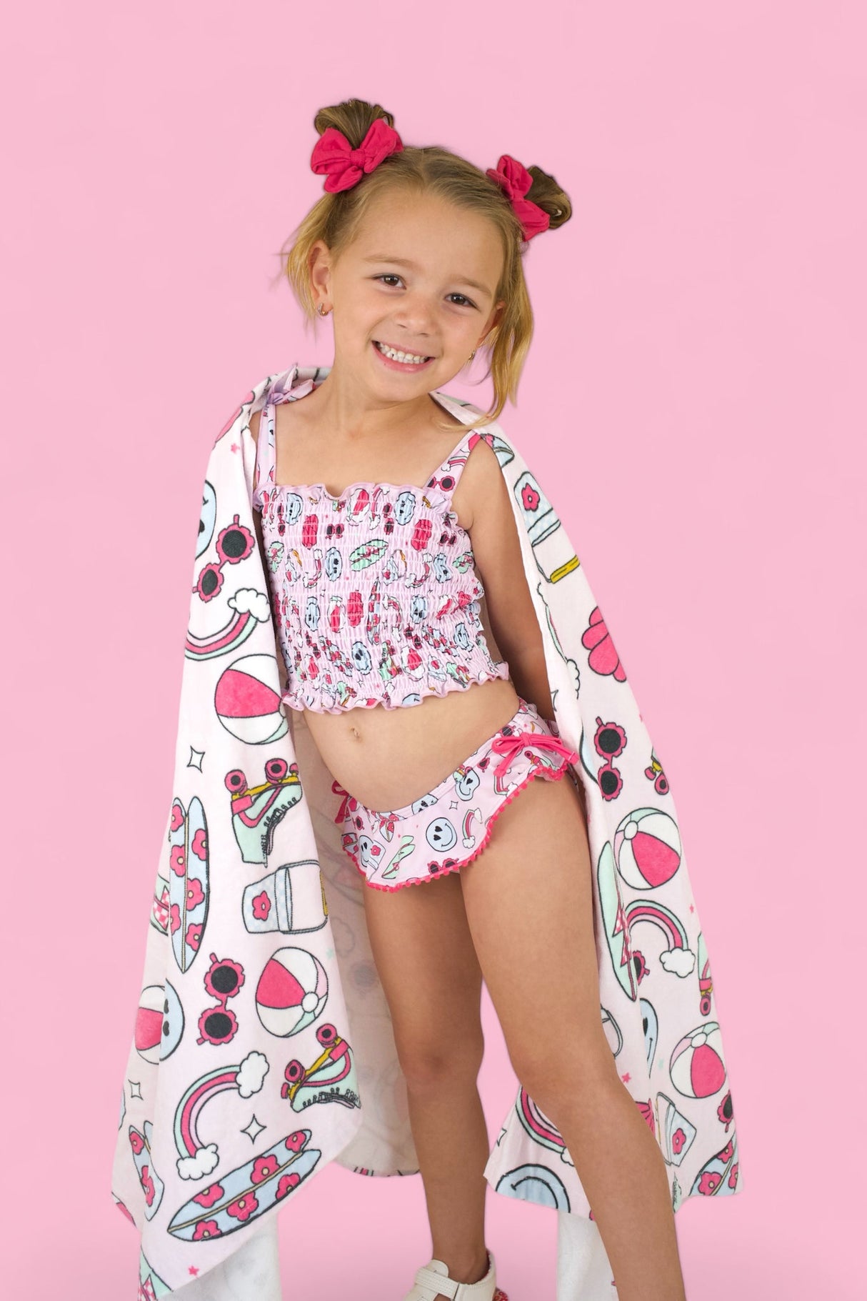 EXCLUSIVE BEACHIN’ IT WITH BRYNNLEIGH DREAM SMOCKED TANKINI TWO PIECE SWIM SUIT from DREAM BIG LITTLE CO
