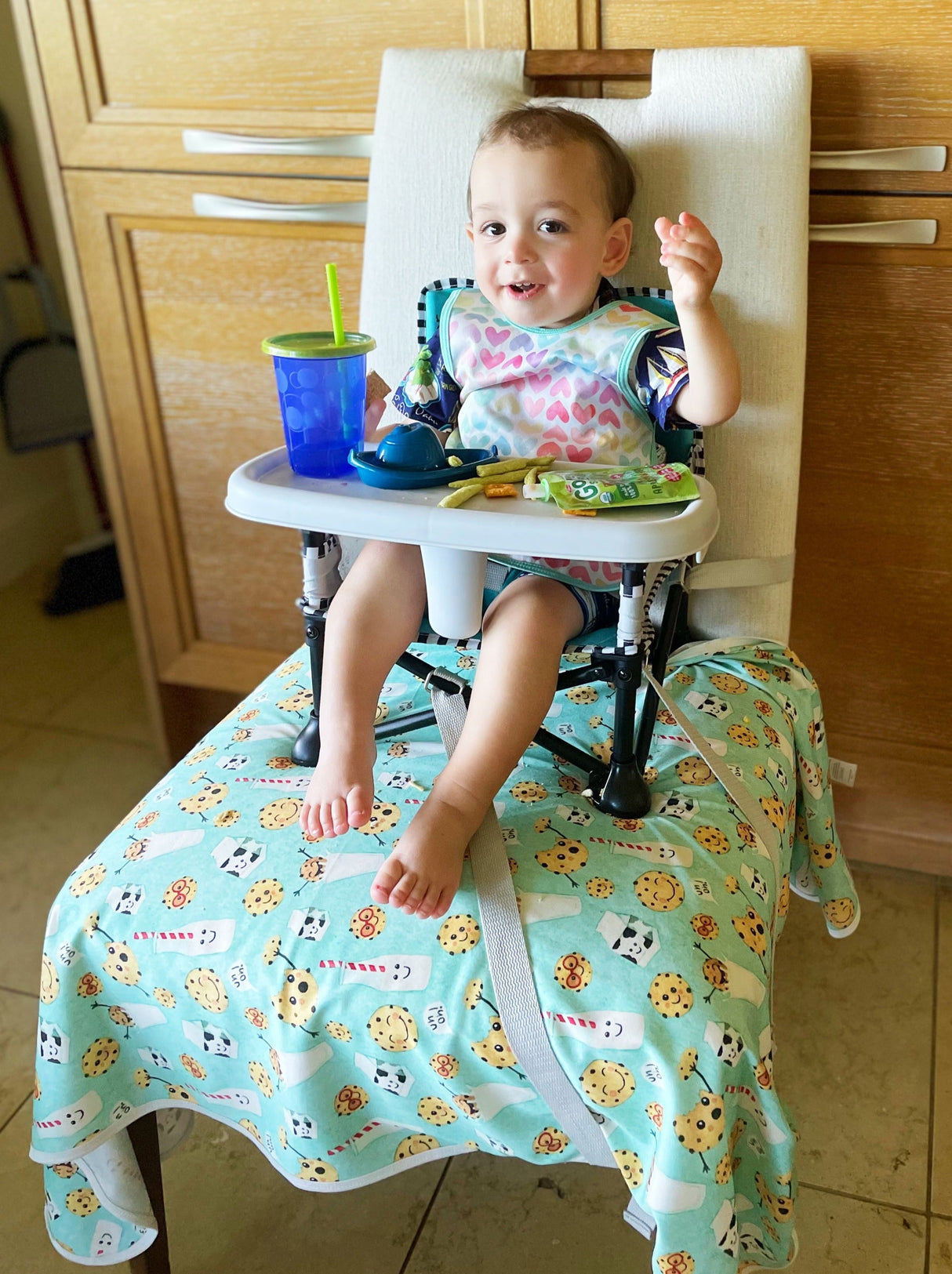 Cookies & Milk Splash Mat - A Waterproof Catch-All for Highchair Spills and More! from BapronBaby