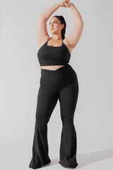 Plié Corset Crop Bralette - Black from POPFLEX