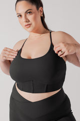 Plié Corset Crop Bralette - Black from POPFLEX