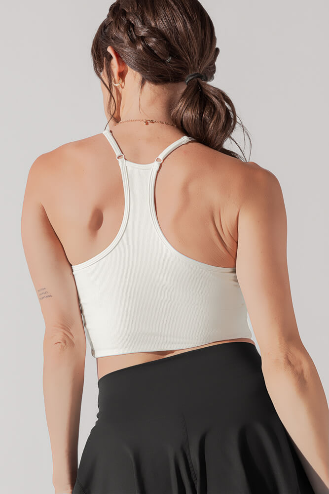 Plié Corset Crop Bralette - Cream from POPFLEX