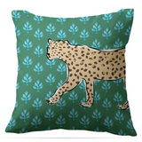 Leopard Flora Indoor/Outdoor Pillow - Square from CB Studio