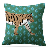 Tiger Flora Indoor/Outdoor Pillow - Square from CB Studio
