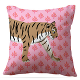 Tiger Flora Indoor/Outdoor Pillow - Square from CB Studio