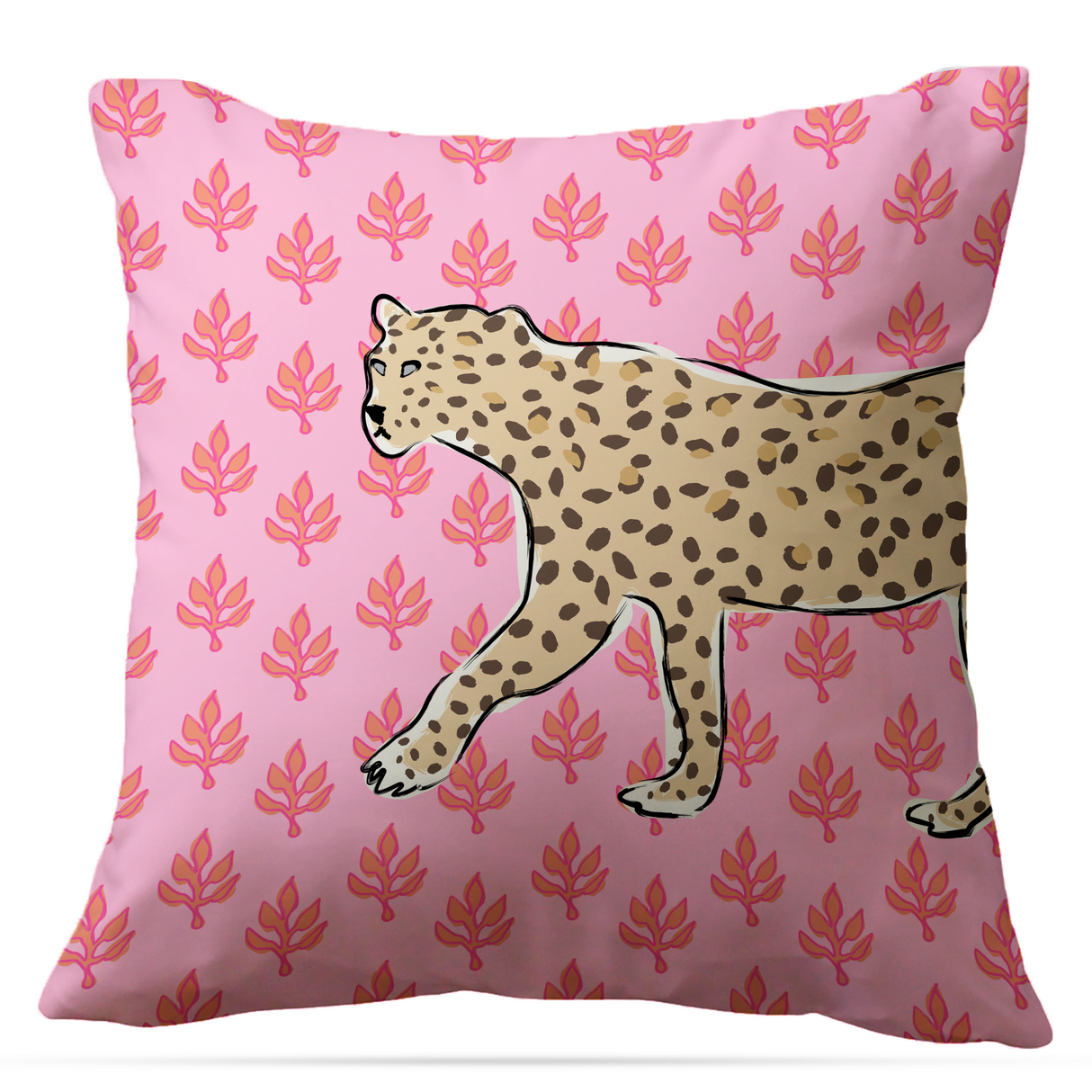 Leopard Flora Indoor/Outdoor Pillow - Square from CB Studio