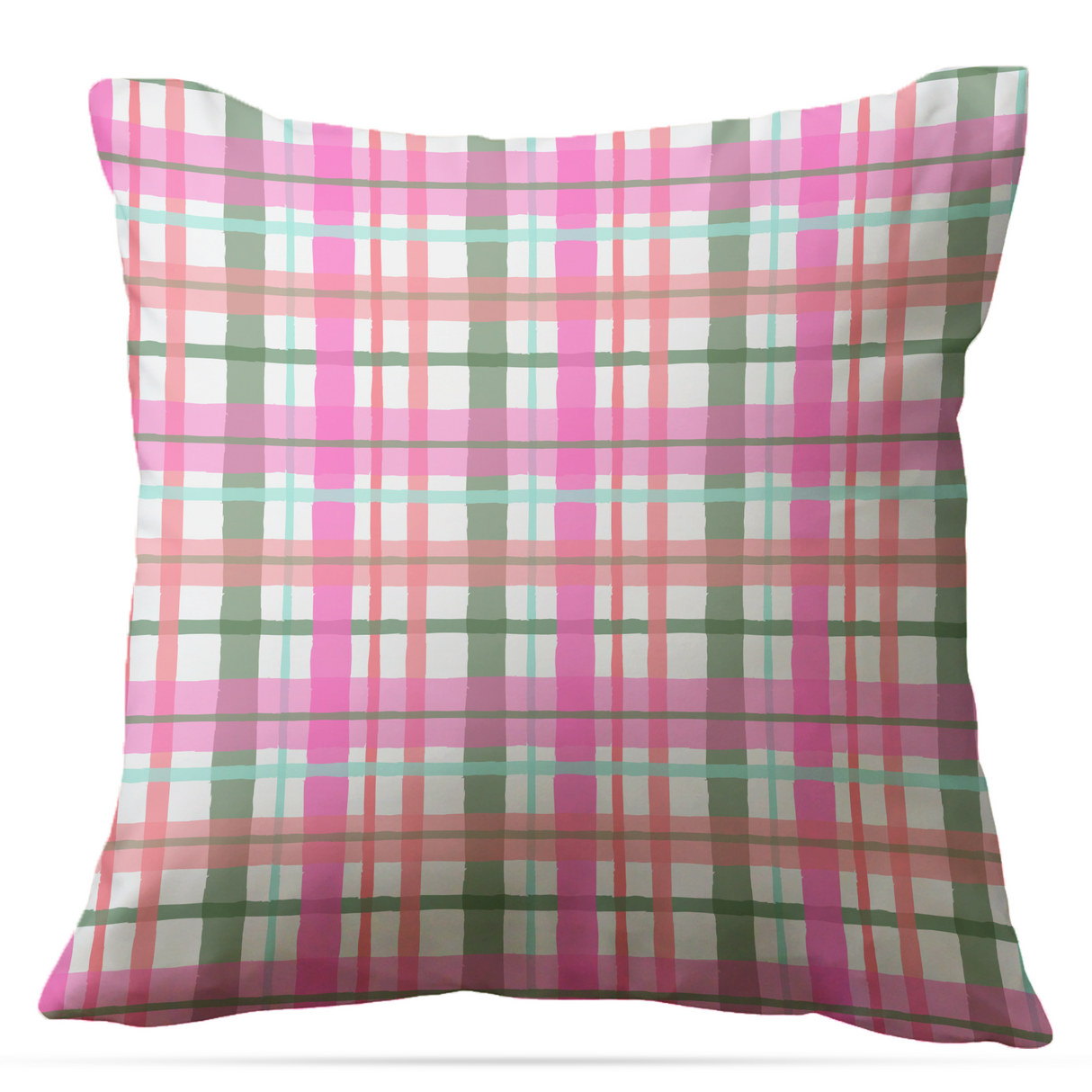 Plaid Indoor/Outdoor Pillow - Square from CB Studio