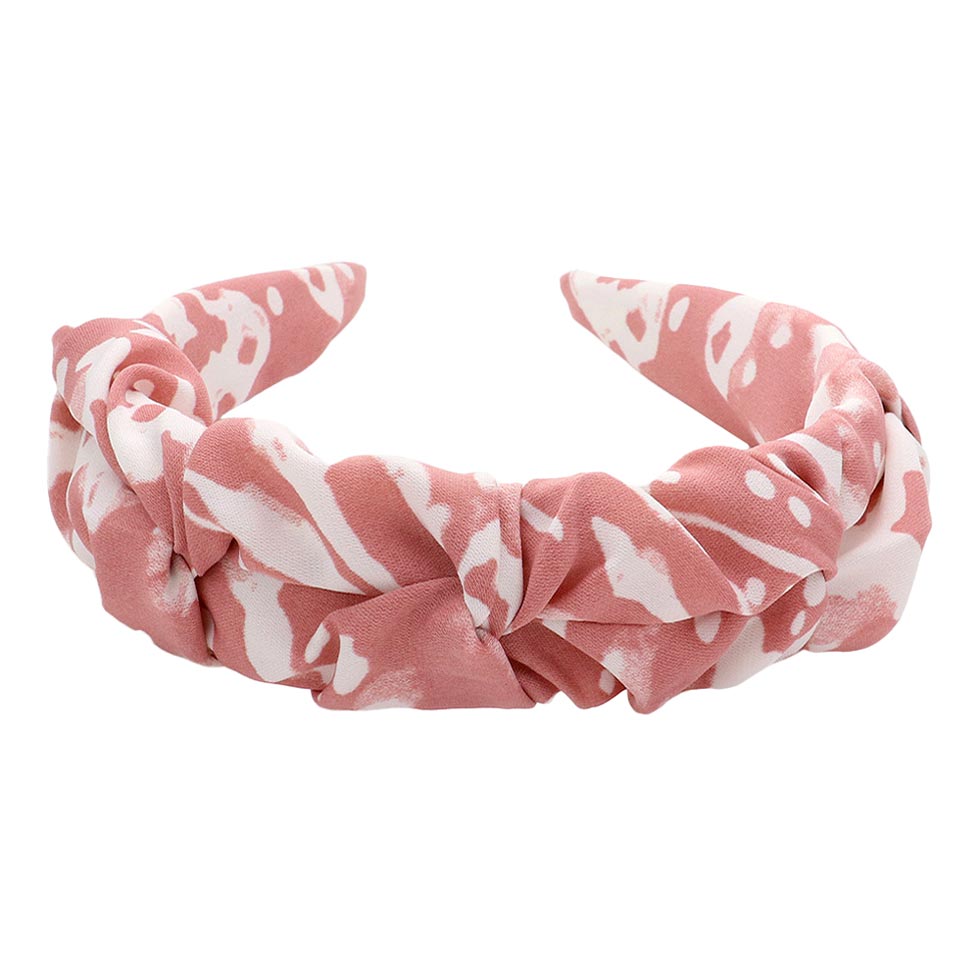 Abstract Patterned Pleated Headband from Madeline Love