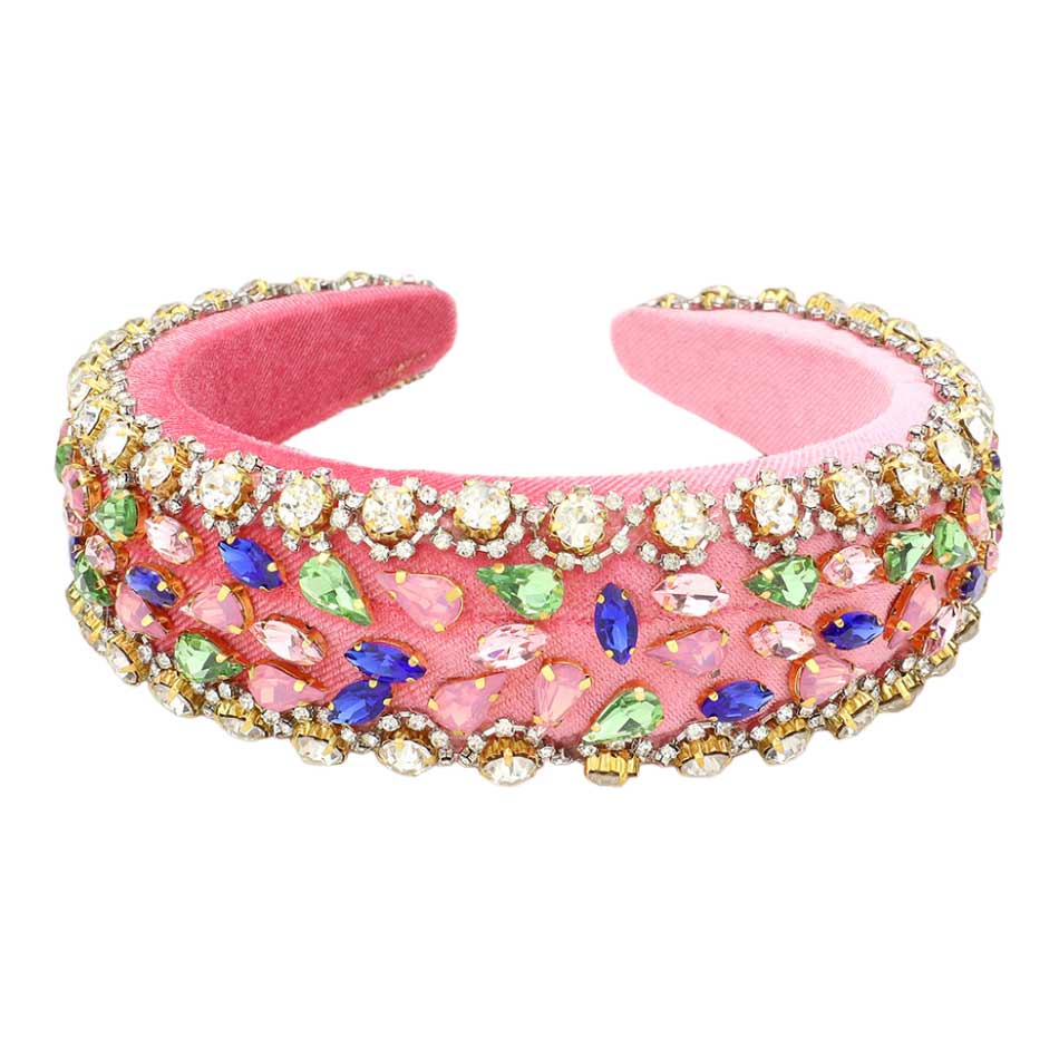 Beautiful Multi Stone Embellished Headband from Madeline Love