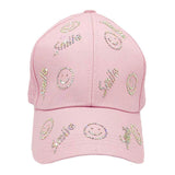 Bling Smile Message Smile Face Patterned Baseball Cap from Madeline Love
