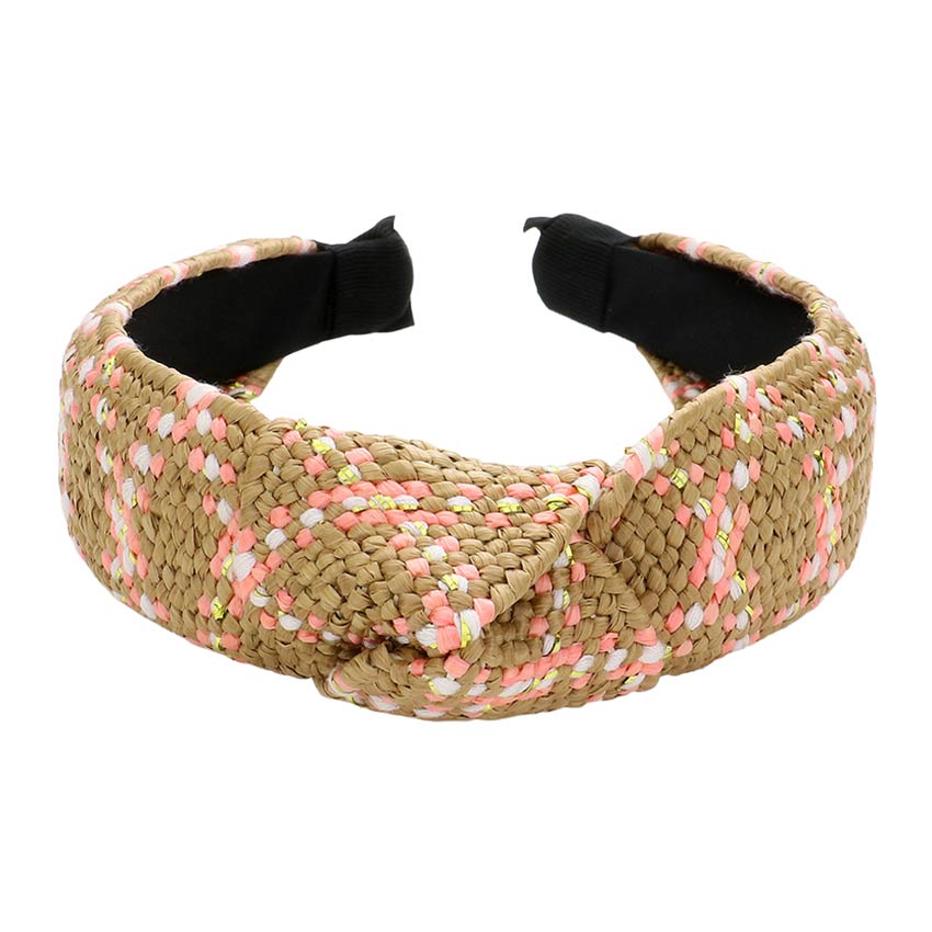 Braided Straw Knot Burnout Headband from Madeline Love