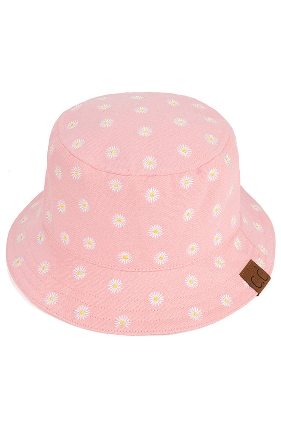 C.C Daisy Embroidered Cotton Canvas Bucket Hat from Madeline Love