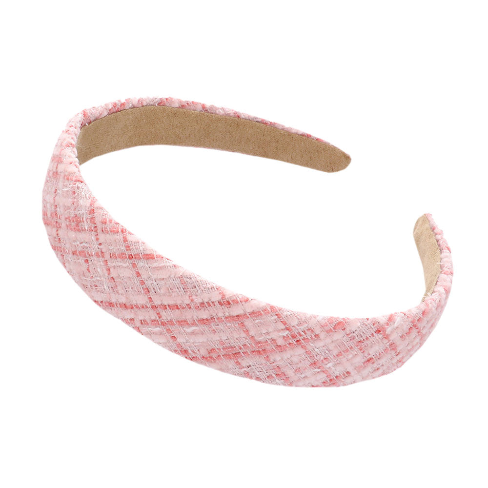 Check Patterned Tweed Headband from Madeline Love
