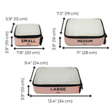 Cotton Packing Cubes, Print, 3-pack Pink/Blush From Bag-all