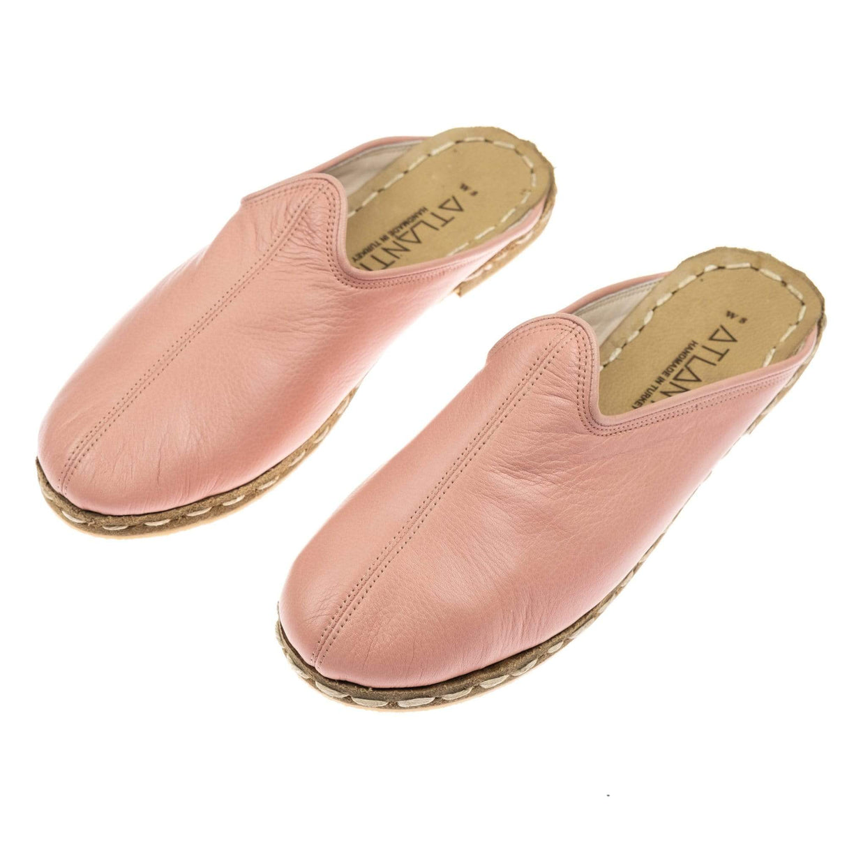 Women's Pink Slippers from Atlantis Handmade Shoes