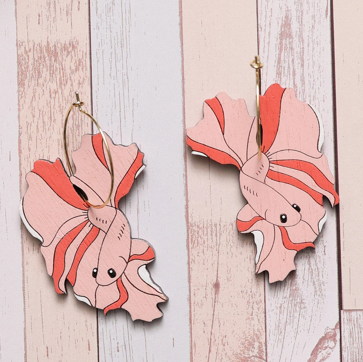Betta Fish Hoops - Pink from LE CHIC MIAMI
