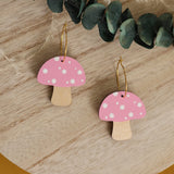 Pink Mushroom Hoops from LE CHIC MIAMI