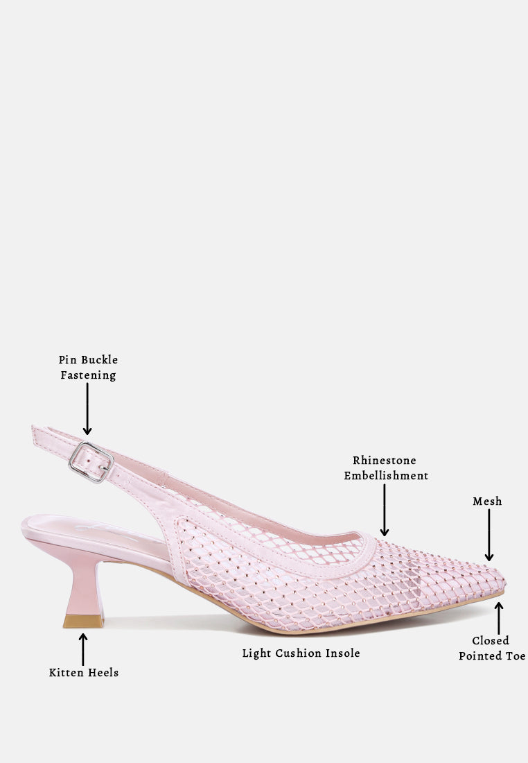 Siev Rhinestone Slingback Mules from London Rag International