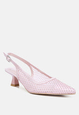 Siev Rhinestone Slingback Mules from London Rag International