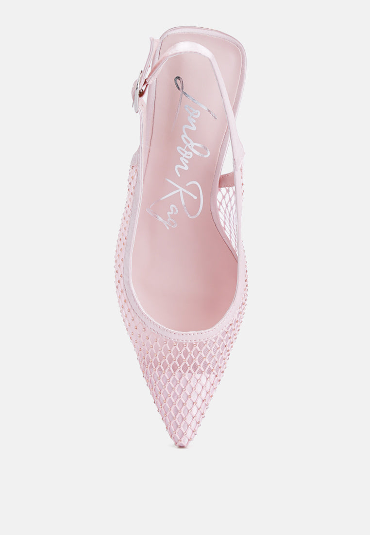 Siev Rhinestone Slingback Mules from London Rag International