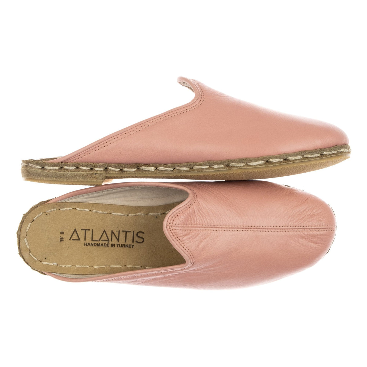 Women's Pink Slippers from Atlantis Handmade Shoes