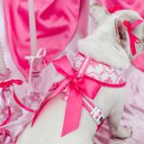 Frenchie Duo Reversible Harness - Pink Bows from Frenchie Bulldog