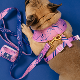 Frenchie Duo Reversible Harness - Pink Marble from Frenchie Bulldog