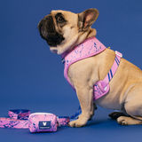 Frenchie Duo Reversible Harness - Pink Marble from Frenchie Bulldog