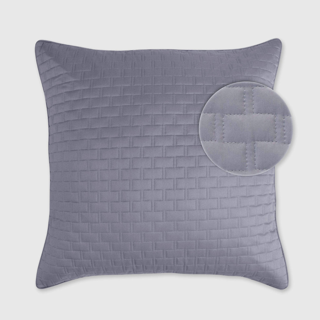 Bamboo Quilted Euro Sham 1 Piece - Platinum from BedVoyage