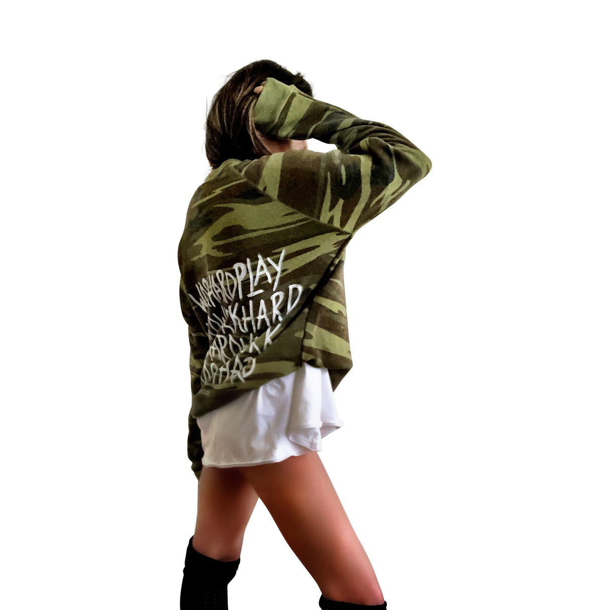 'PLAYTIME CAMO' SWEATSHIRT from Wren + Glory