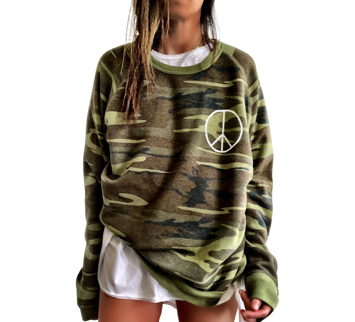 'PLAYTIME CAMO' SWEATSHIRT from Wren + Glory