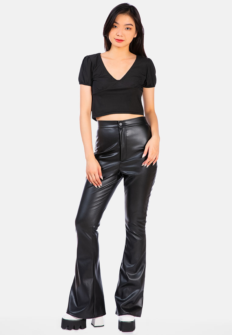 Pleated V Neck Top from London Rag International