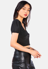 Pleated V Neck Top from London Rag International