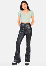 Pleated V Neck Top from London Rag International
