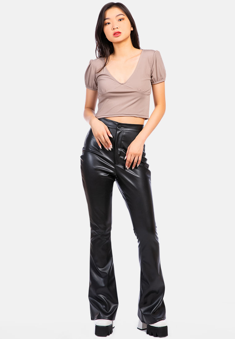 Pleated V Neck Top from London Rag International