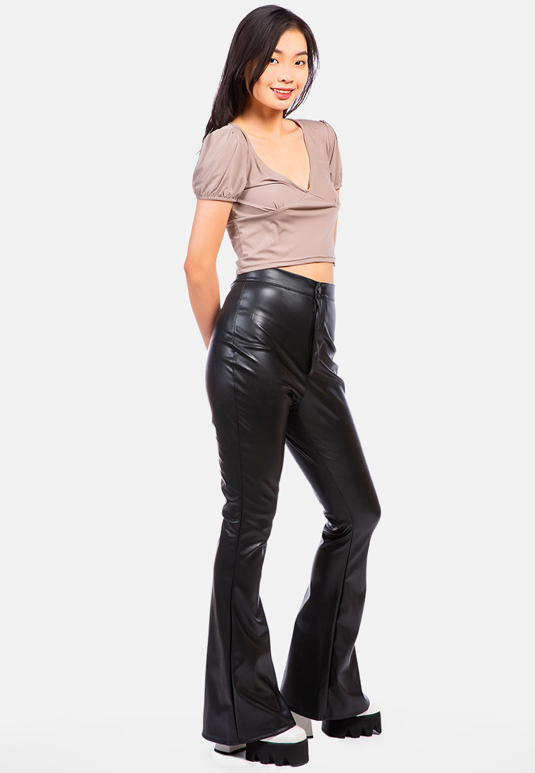 Pleated V Neck Top from London Rag International