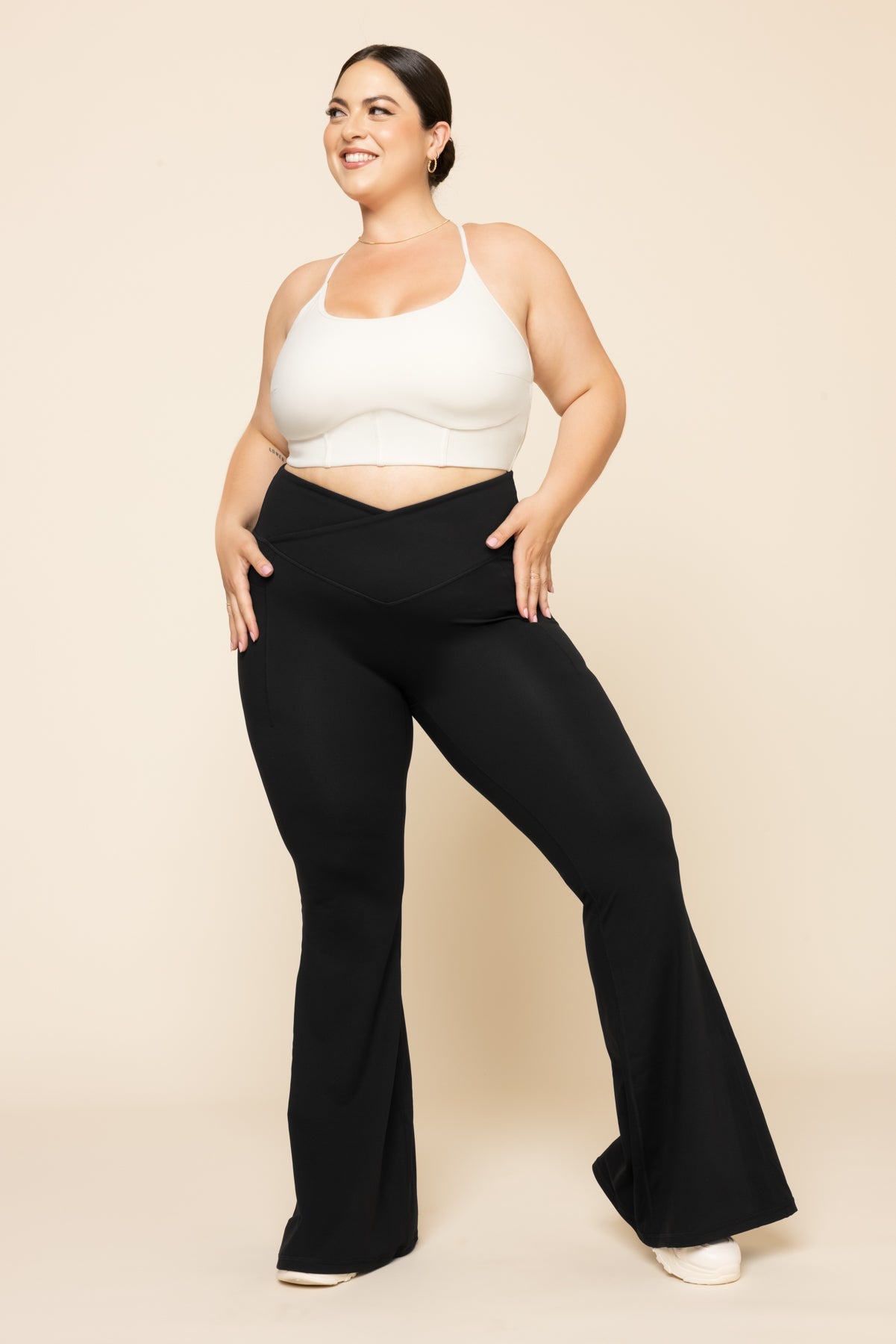 Plié Corset Crop Bralette - Cream from POPFLEX