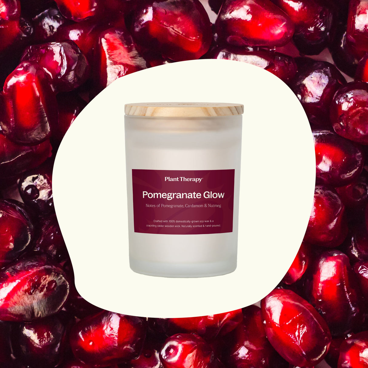 Pomegranate Glow Naturally Scented Candle from Plant Therapy