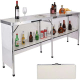 Portable Bar Table for Events  with Double Layer From Redcamp