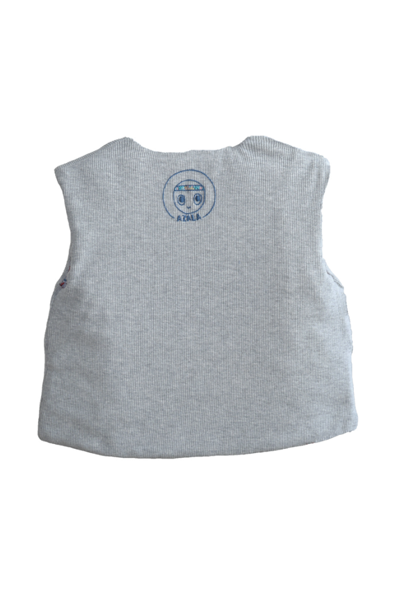 Sleeveless Kids Vest - Pomegranate & Almond from Manymoons